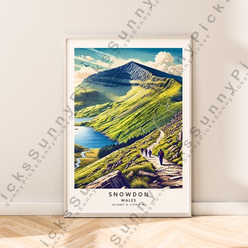 Snowdon wall poster - snowdon,