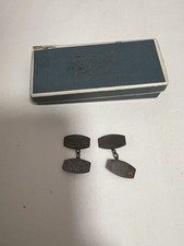 Vintage Shetland Silvercraft Scottish solid silver targe cufflinks