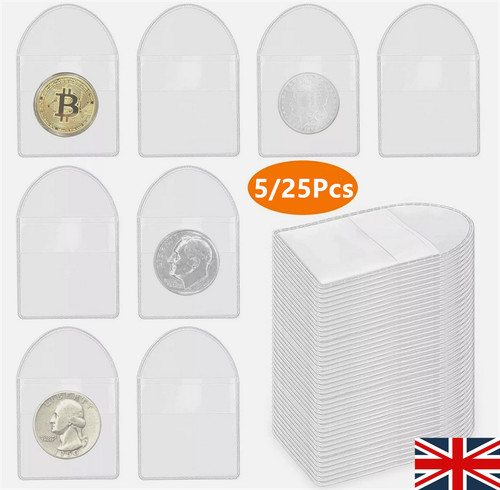 25pcs clear plastic coin - 5-25pcs,