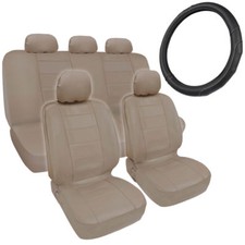 Beige Tan Synth Leather Seat