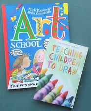 2 x art books Teaching Children to Draw / Art School children's crafts projects 