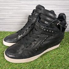 Kennel & Schmenger Womens Hidden Wedge Black Leather Camo Print Boots Size 4.5