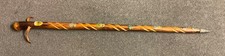 VINTAGE WOODEN GERMAN WALKING STICK,HIKING CANE,7 x MEDALLION BADGES.EXCELLENT