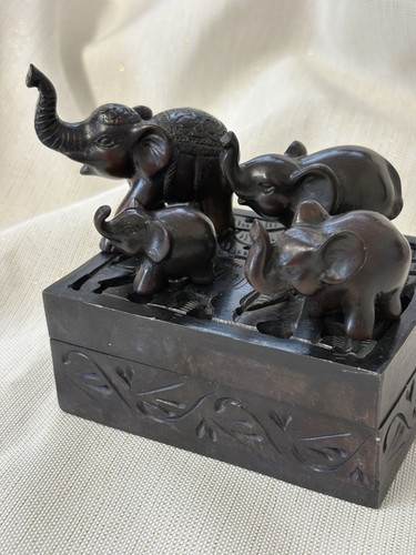 Carved soapstone elephant - soapstone,