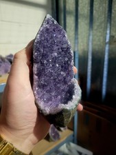Natural Amethyst Druze Geode Quartz Crystal Cluster 520g 11x7cm