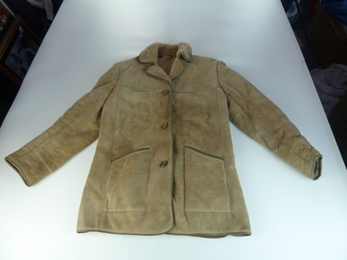Shearling coat womens tan - 12,