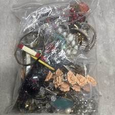 2KG Job Lot Mixed Costume Jewellery Bundle Craft Bead ReSell Upcycle FREE UK P&P