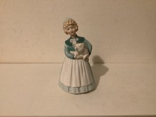 ROYAL DOULTON “STAYED AT HOME” GIRL WITH PIGLET FIGURINE HN2207 EX CON 5”TALL