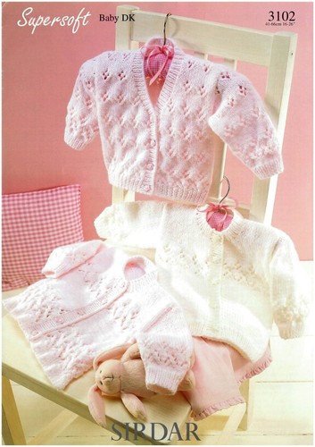 Sirdar 3102 baby cardigans - dk,
