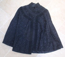 Victorian black crepe cape - original