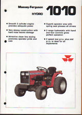 1987 Massey Ferguson "HYDRO 1010" Compact Tractor Brochure Leaflet