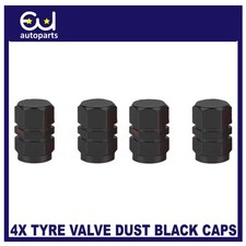 TYRE VALVE DUST BLACK CAPS