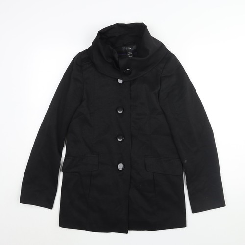 Womens black pea coat - h&m,