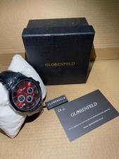 GLOBENFELD WOMAN CHRONO RED WATCH RRP £425