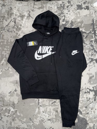 Nike men black tracksuit - black,
