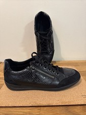 Geox Respira Snake Leather Women Lace Up Zip Up Trainers UK Size6