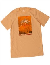 NIKE Boys Graphic T-Shirt Top 13-14 Years XL Orange Cotton BR10