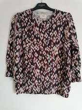 Hush Leopard Print Alpaca Wool Blend Jumper size S