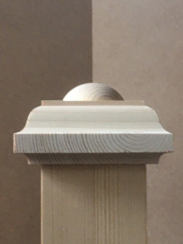 Square moulded newel cap - moulded,