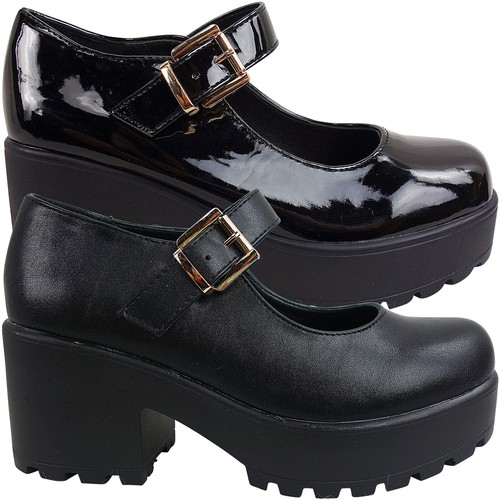 Womens girls mid block heel - girls,