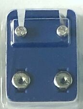 4mm Hypoallergenic Caflon Silver Plated Diamante Ear-piercing Studs Accessories