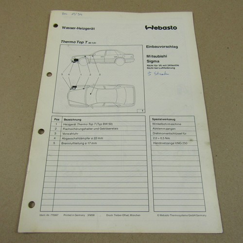 Webasto thermo top bw50 - top,