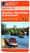 Ordnance Survey Explorer 160 Windsor Weybridge & Bracknell Part Thames Path