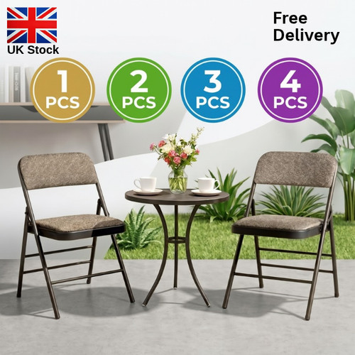 4pcs metal folding - 1/2/3/4pcs, chair