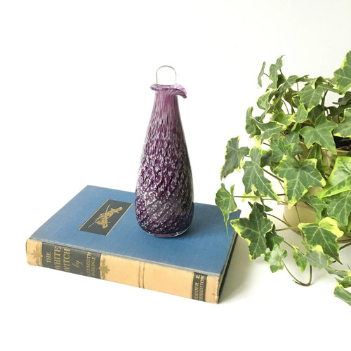 Vintage art glass bottle - vintage,