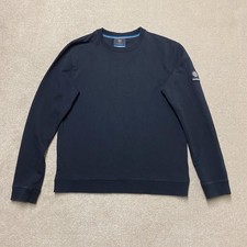 Sandbanks Crewneck Jumper Men's Medium Black Logo Organic Cotton Portugal Made