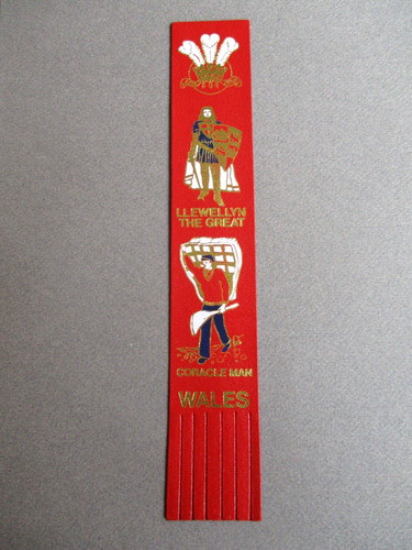 Leather bookmark wales - bookmark,