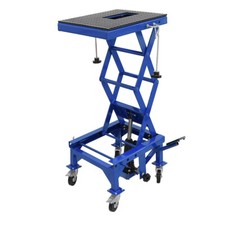 Hydraulic Scissor 440lb Bike Motorcycle Lift Table With 4 Wheel Motorbike ATV