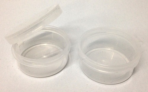 Lots 15ml empty hinged pots - empty,