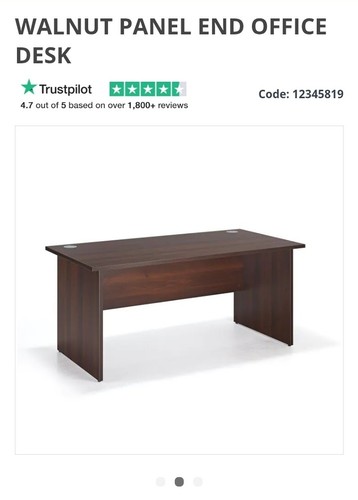Walnut panel end office - walnut, desk