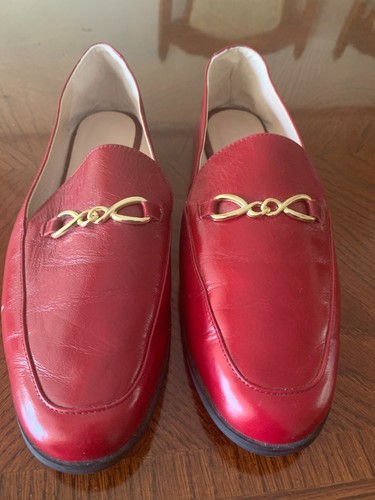 Zara real leather shoe red - zara,