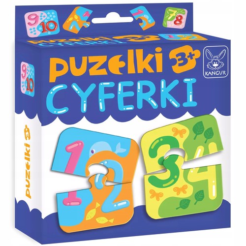 Kangur puzzelki cyferki - puzzelki,