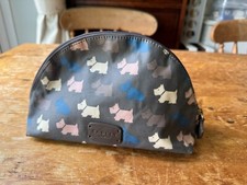 RADLEY MAKE UP BAG TRAVEL PURSE ZIP CARD PURPLE HOLDER WALLET BAG