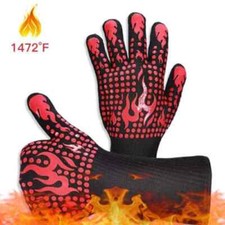 1 Pair Extreme Heat Resistant Gloves BBQ Grilling Cooking Oven Glove Mitts 1472℉