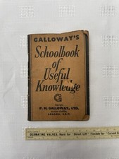 Galloway's Schoolbook of Useful Knowledge vintage booklet advert - cough syrup
