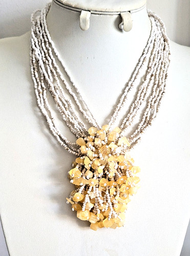 Vintage boho white coral - white, seed