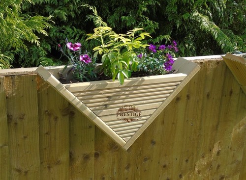 Over fence planter wooden - fence,