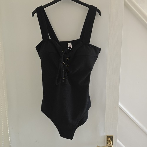 Primark black tie front - black,