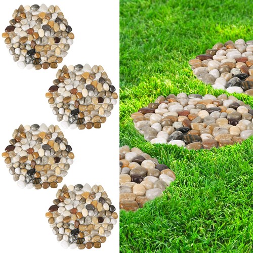 Hexagon river rock stepping - hexagon,