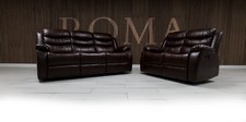 Brown 3 + 2 Seater Leather