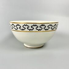 An unrecorded Pinxton slop bowl painted with a meandering black line. c.1810