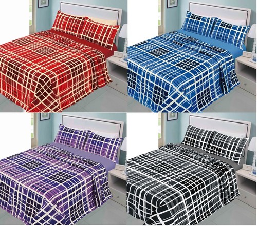 Evan check flannelette sheet - evan,