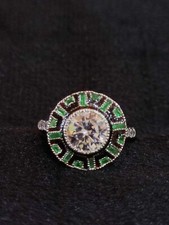 Emerald Ring Art Deco ring 2Ct
