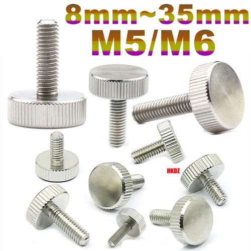 Flat head knurled - m5/m6,