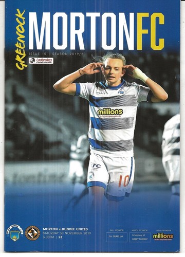Football programme greenock - football,
