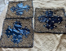 Middle Eastern style embellished velvet cushion covers x 3 NWT sumptious